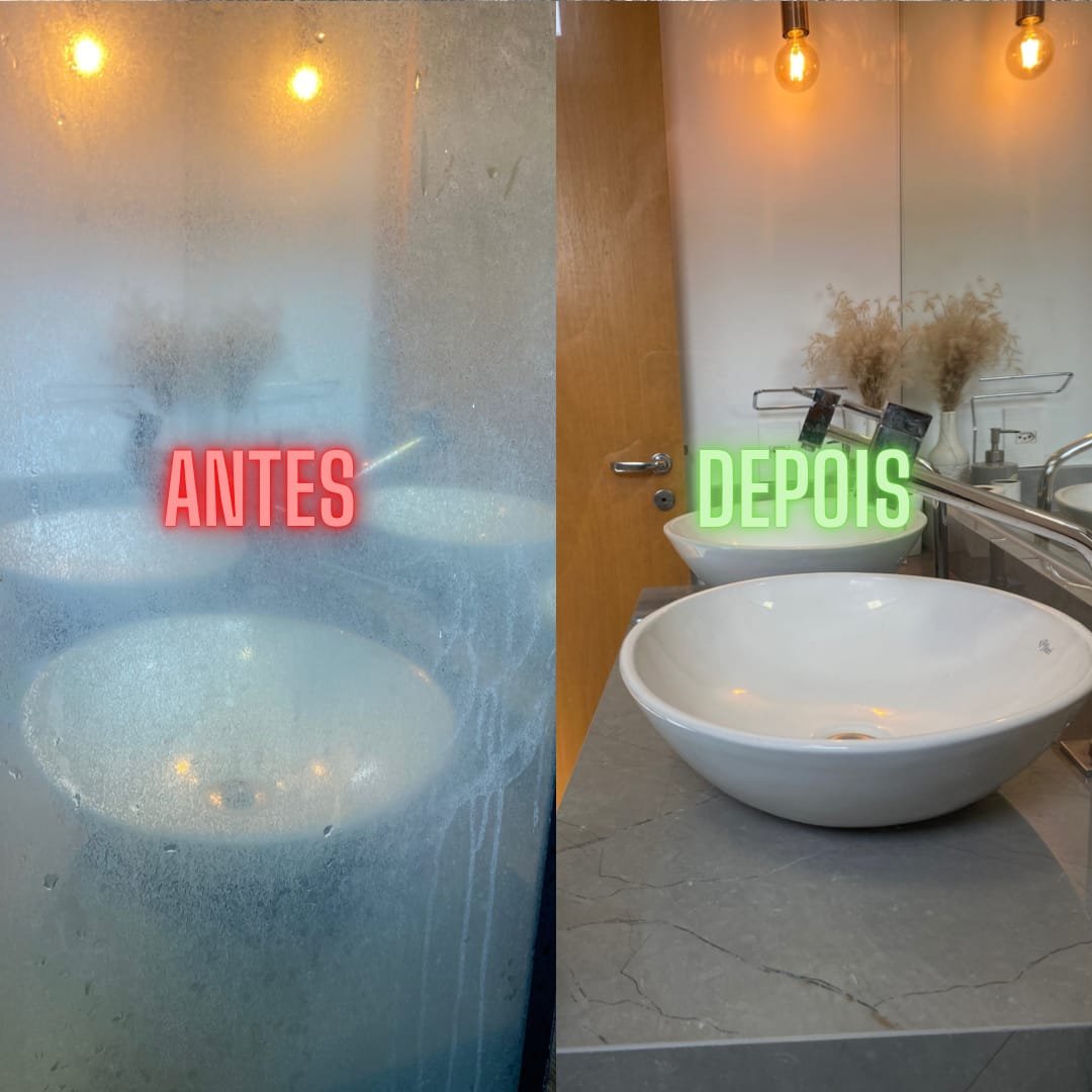 Vidros e espelhos após a limpeza — R20